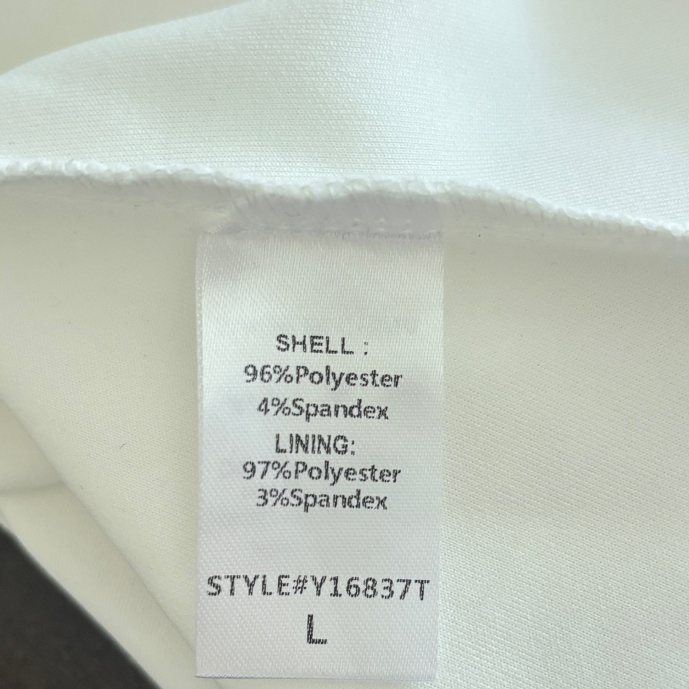 Tuckernuck‎ Pomander Place V Neck Blouse Womens L White Puff 3/4 Sleeve Preppy - Picture 7 of 9